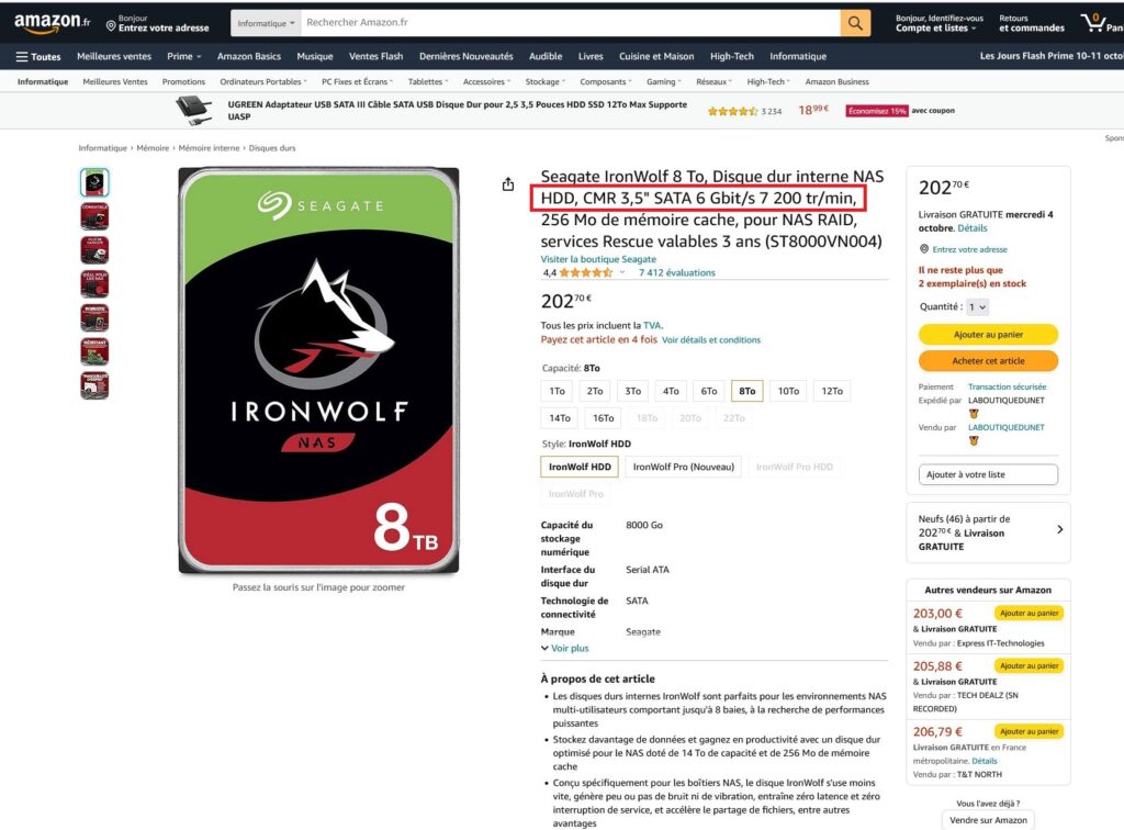 disque dur amazon cmr smr